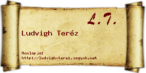 Ludvigh Teréz névjegykártya